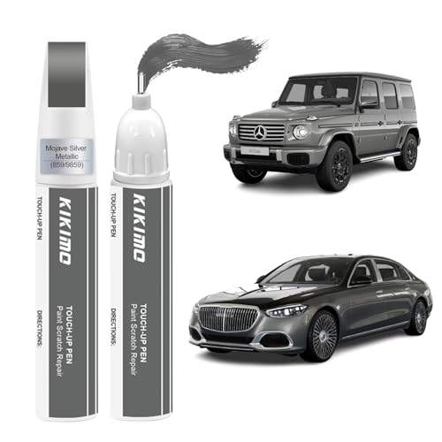 KIKIMO for Mercedes-Benz Touch Up Paint(Mojave Silver Metallic(859/9859)) - color: Mojave Silver metallic(859/9859) for 2024 GLC SUV/2025 G-Class SUV/2024 C-Class Sedan/2024 S-Class Sedan