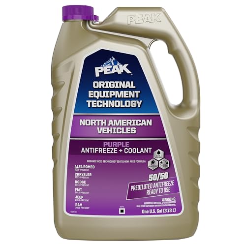 PEAK OET Extended Life Purple 50/50 Prediluted Antifreeze and Coolant for North American Vehicles, Long-Lasting Premium Engine Coolant/Antifreeze with Organic Acid Techology (Oat), 1 Gal. - style: 50/50