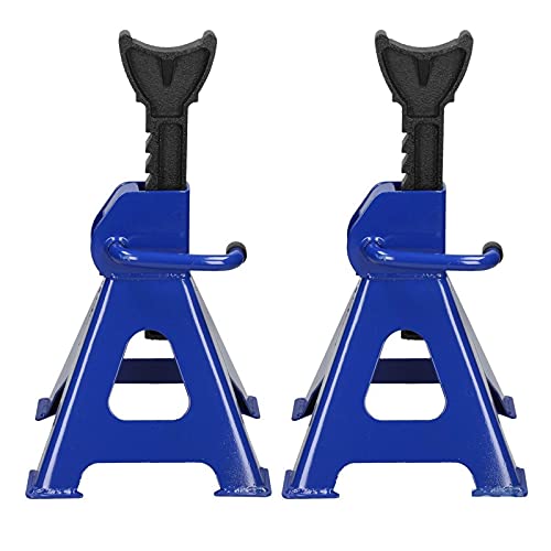 VickyHome 1 Pair of Metal Steel Car Jack Support Support Stand for Car Motorcycle Vehicle Lift Floor Jack Adjustable Height 29 cm to 43 cm