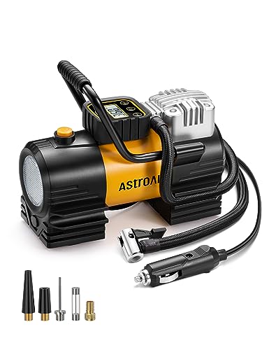 AstroAI Tire Inflator Portable Air Compressor 12VDC Tire Pump Digital Gauge
