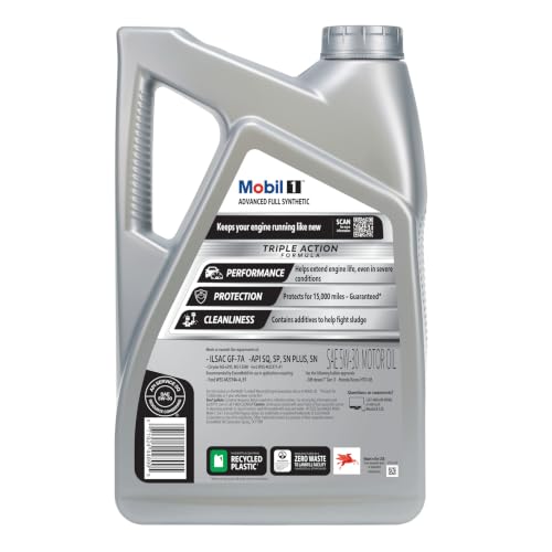 Mobil 1 Advanced Full Synthetic Motor Oil 5W-30, 5 Quart - size: 5 Quart (Pack of 1), style: Full Synthetic