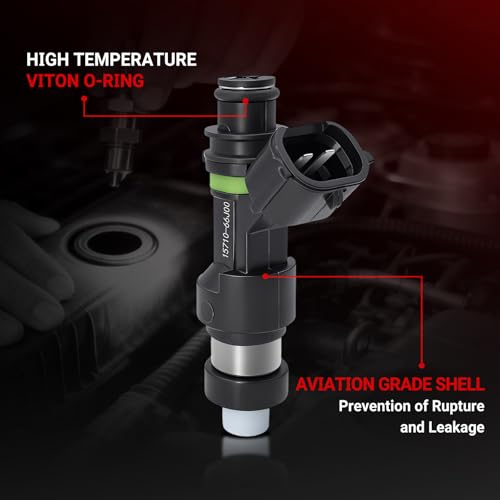 Set of 6 Fuel Injectors Compatible with Suzuki 2.7L V6 15710-66J00 - size: 1571066J00