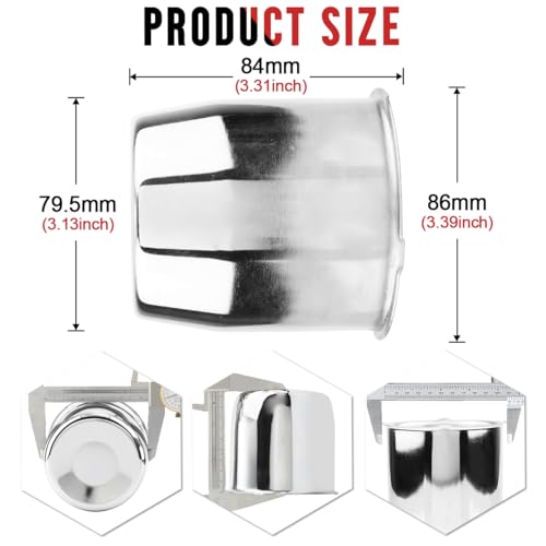 RTRHINOTUNING 4PCS 3.13 in Push Through Center Caps Wheel Hub Caps for Truck Trailer Wheel Rim, 3.13" Hub 3.31" Tall Trailer Wheel Center Caps Sliver - color: Chrome, size: 3.13" Center Hole, 3.31" Height