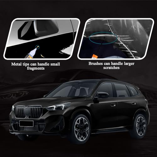 Touch Up Paint for Cars, Automotive Paint Scratch Repair, Two-In-One Car Touch Up Paint Fill Paint Pen, Car Accessories Scratch Remover Pen Universal for Scratch Repair Various Cars (Black) - color: Black