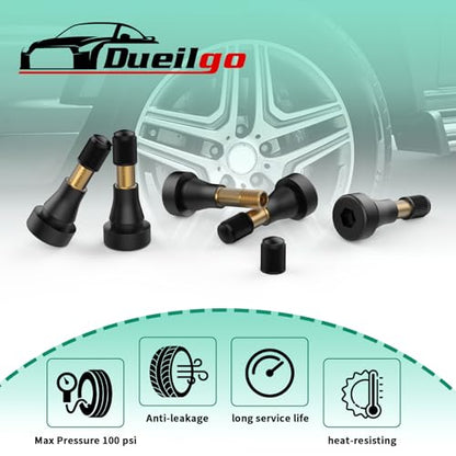 100PCS TR600HP Tire Valve Stems, High Pressure Brass Rubber Snap-in Tire Wheel Valve Stem for Most Car Auto Tires