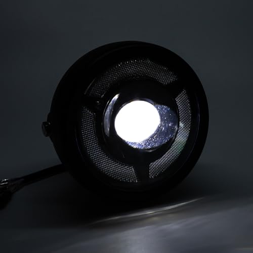 Motorcycle Headlight 5.75 inch Round LED with Mounting Brackets Assembly, Front Headlamp with DRL High/Low Beam for Cafe Racer E-bike Bobber Chopper (style B) - style: style B