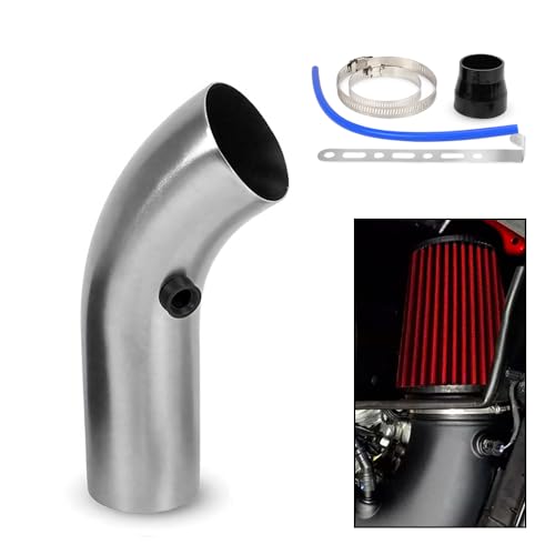 BARTOO 3 Inch Cold Air Intake Pipe Turbo Piping for Car Truck Silver - color: Z-Silver Pipe
