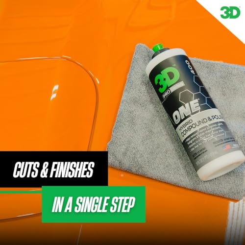 3D One Car Scratch & Swirl Remover Hybrid Rubbing Compound & Polish Buffing Compound for True Paint Correction 32oz Made in USA - size: 32 oz.