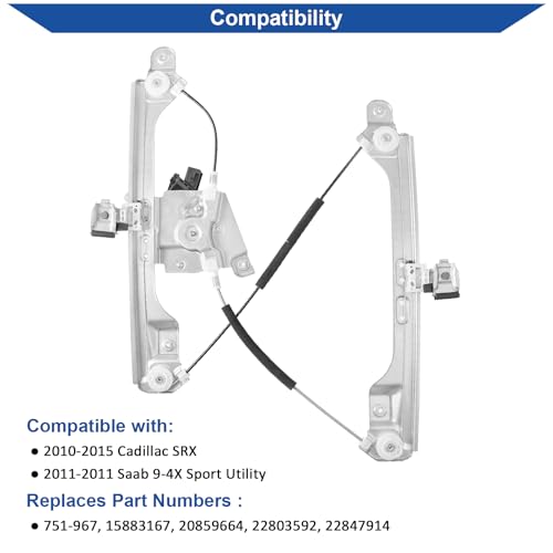 Obaee Window Regulator with Motor Front Right Passenger Side, OE 751-967 - size: Front Right Passenger Side