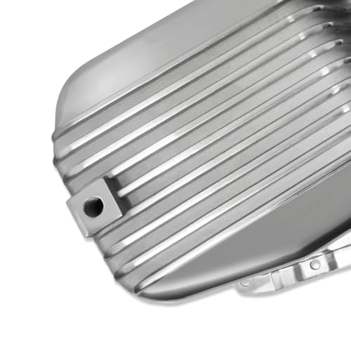 Finned Polished Oil Pan for Chevy SBC 265 283 305 350 400 1955-1979 - color: Polished, size: 1955-1979 SBC