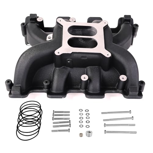 300-130 LS Cathedral Port Carb Intake Manifold for LS1 V8 Black - size: LS1 LS2 LS6 Black