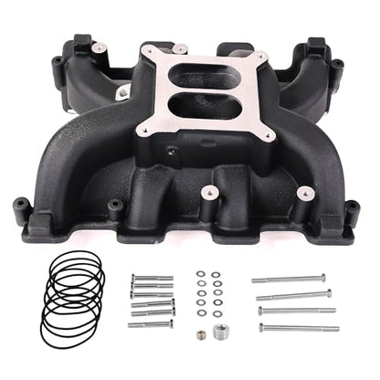 300-130 LS Cathedral Port Carb Intake Manifold for LS1 V8 Black - size: LS1 LS2 LS6 Black