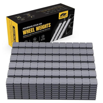 MIKKUPPA 1/4oz Adhesive Stick on Wheel Weights Gray 0.25oz, 144oz/Box - color: Grey, size: 576 PCS
