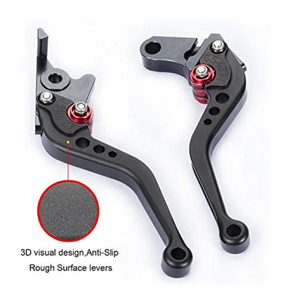 Hopider Short Brake Clutch Levers Compatible with GROM MSX125 2014-2026 - color: Black