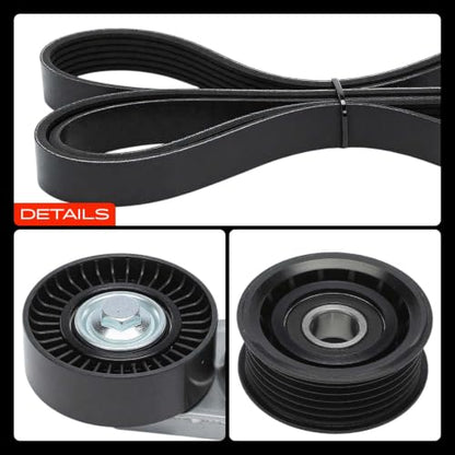 A-Premium Engine Serpentine Belt Drive Kit with Tensioner & Idler Pulley