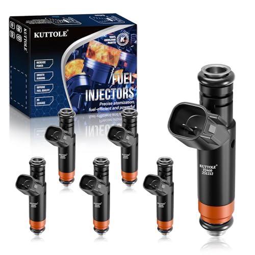 6Pcs Fuel Injectors Compatible with Ford F150 E150 E250 4.2L - size: FJ460