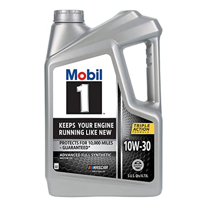 Mobil 1 Advanced Full Synthetic Motor Oil 10W-30, 5 Quart (Pack of 2) - size: 5 Quart (Pack of 2), style: Full Synthetic