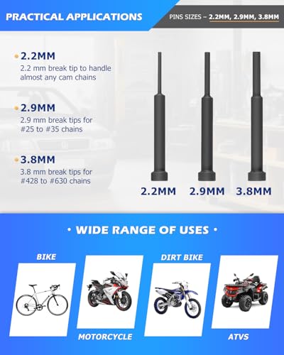 DAYUAN Motorcycle Chain Breaker Set, Chain Cutter and Riveter Kit Blue Case - color: Blue