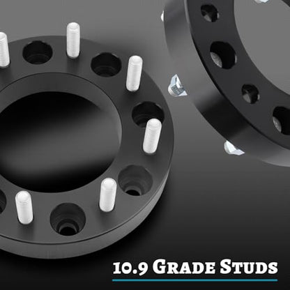 IRONTEK 8x200mm Wheel Spacers Compatible for Ford F350 2005-2025 Super Duty DRW, for Ram 3500 2019-2025 DRW, 8x6.5 Wheel Spacer 1.5 inch Thread Pitch M14x1.5 Hub Bore 142mm 2PCS - size: 8x200-2PCS