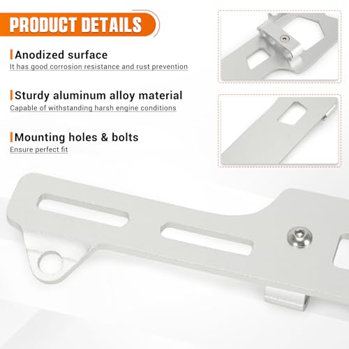 Spark Plug Wire Loom Holders Compatible with Chevy 350 Small Block SBC - color: silver