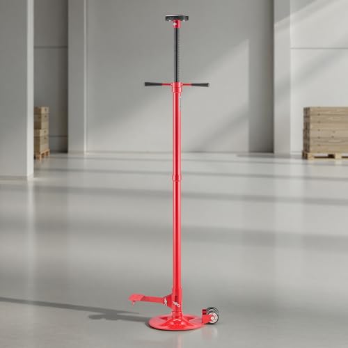 VEVOR Underhoist Support Stand, 3/4 Ton (1653 lbs) Capacity Under Hoist Jack Stand with Two Wheels, Lifting from 51.97" to 80", Bearing Mounted Spin Handle, Foot Pedal, Support Vehicle Components