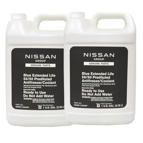 Nissan Genuine Fluid 999MP-L25500P Blue Long Life Antifreeze/Coolant - 2 Gallons