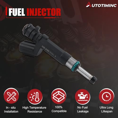 16600-1KT0A Fuel Injector Set of 4 Compatible with 2012-2019 Versa 1.6L