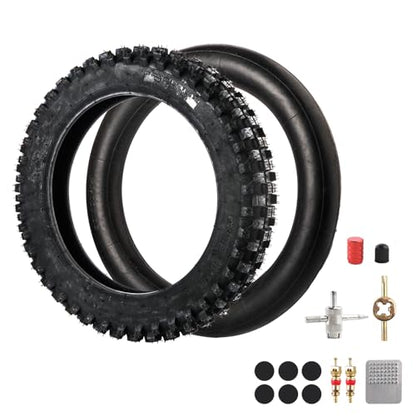 Rear Tire 90/100-14, 3.00-14" Inner Tube for 125cc 140cc 150cc Coolster TaoTao Apollo RFZX18 CRF80R KLX125 KLX140 RM80 YZ80 YZ85 TTR125 Coolster Pit Dirt Bike Off Road Motocross Heavy Duty - size: 90/100-14"