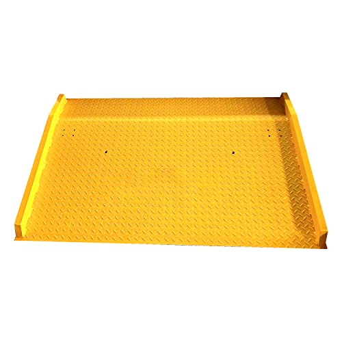 60'' x 60'' Steel Dock Boards with Handles & Side Curbs - 13,000lbs Loading Capacity - Height Differential up to 5" - Forklift Compatible Heavy Duty Cargo Dock Board - size: 60'' x 60''丨13000lbs