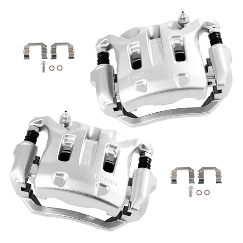 cciyu Front Left & Right Disc Brake Calipers With Bracket 19B2870B 19B2871B - size: Front[19B2870B+19B2871B]