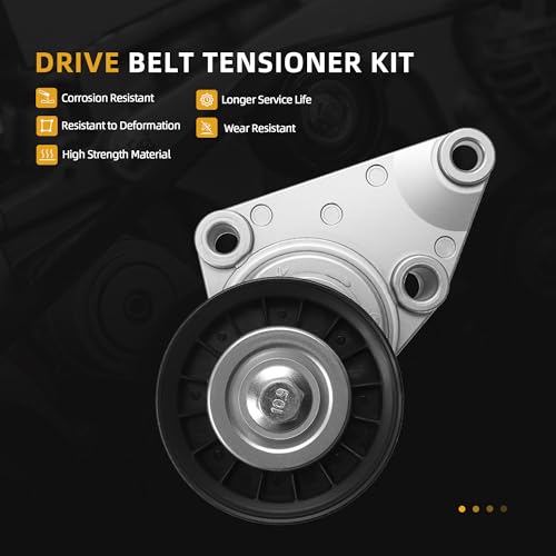 Belt Tensioner Serpentine Belt Idler Pulley Kit #39083 12609719 - size: for Tahoe/Avalanche/Express 2003-2008