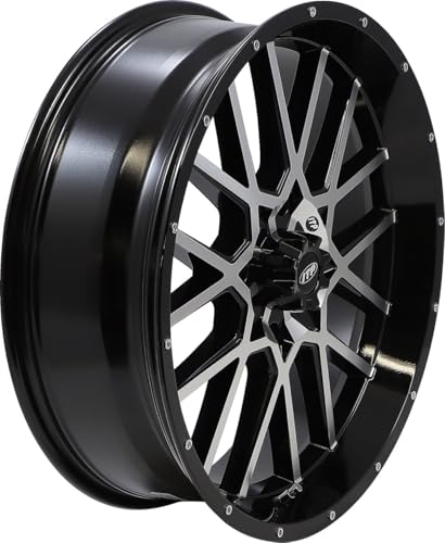 Machined/Black 20x6.5, 4/137, 4+2.5 ITP Storm Series Hurricane Wheel -