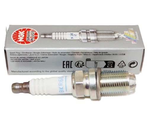 NGK 3199 Laser Platinum Spark Plugs BKR6EQUP, Pack of 8