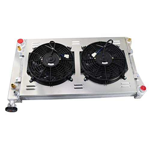 ALLOYWORKS 3 Row Radiator + Shroud Fan + Relay For 1988-1997 Chevy GMC C1500 C2500 K1500 K2500 Pickup 5.0L 5.7L