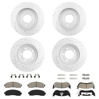 Betthand Brakes and Rotors Fit for 02-05 Ford Explorer, 4L 4.6L V6 V8 - size: 680014*2+680026*2+D833-7706+D1109-8214