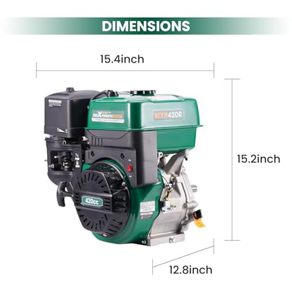 maXpeedingrods 420cc Gasoline Engine, 4 Stroke OHV Horizontal - style: 420cc+Recoil Start