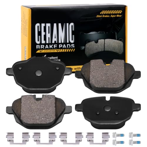 D1473 Rear Ceramic Brake Pads Kit Fit For BMW 528i 2011-2016, For 528i xDrive 2012-2016, For 530e 2018-2022, For 530e xDrive 2018-2022, For 530i 2017-2022, For 530i xDrive 2017-2022 - size: HZ1473