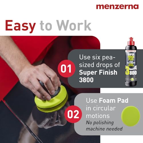 menzerna Super Finish Plus 3800 I Car Polishing I Deep Gloss Polish - color: 8oz.