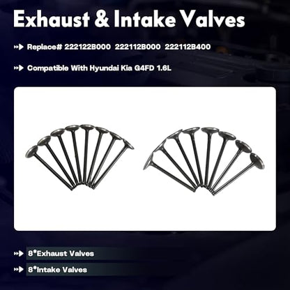 1.6 G4FD Head Gasket Set Timing Chain Kit Crankshaft Piston Con-Rod