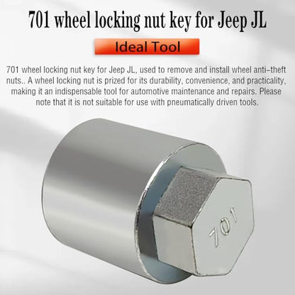JL 701 for 27mm Nuts, Wheel Locking Nut Key for Jeep (JL) Dodge - size: 701