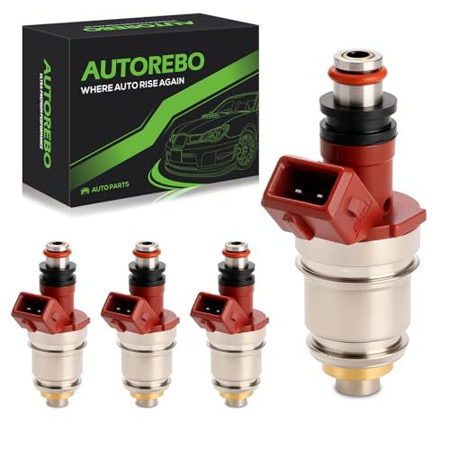 Fuel Injectors Set of 4 Compatible with NISSAN D21 2.4L L4,1990 1991 1992 1993 1994# Replace FJ342 16600-86G10 16600-86G00 - size: 342