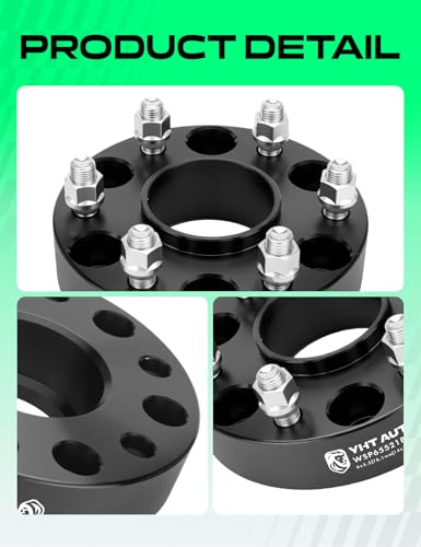 YHTAUTO 6x5.5 Hub Centric Wheel Spacers 1.5 Inch for Chevy, GMC, Cadillac - color: Black, size: 1.5 Inch(4PCS)