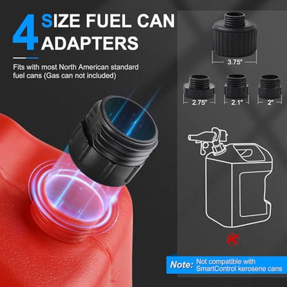 3.2GPM Portable Fuel Transfer Pump with Auto-stop Sensor, Blue - color: Blue