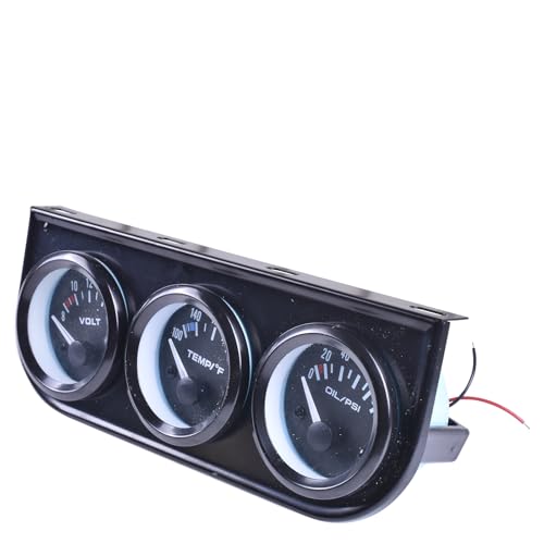 2 Inch 52mm Triple Dashboard Gauge Set