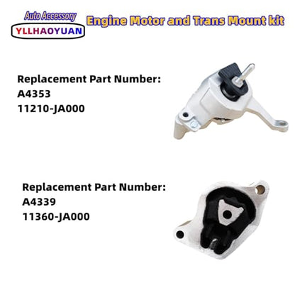 Yllhaoyuan Engine Motor Transmission Mounts Kit for Nissan Altima 2.5L - size: 2007-2017 Nissan Altima 2.5L