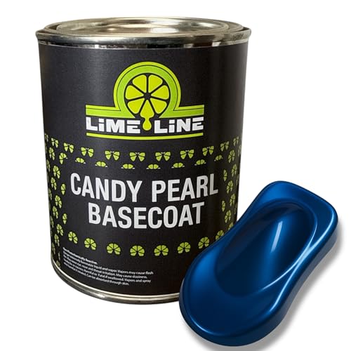 LiME LiNE Candy Pearl Basecoat – All-In-One Base, Pearl & Candy Color | Tri-Stage Look in One Step | Full-Coverage Candy Look: Must be Cleared with 2K Clearcoat (Bright Blue, 1 Quart) - color: Bright Blue, size: 32 Fl Oz (Pack of 1)