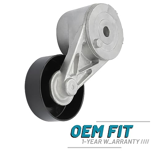 IRONTEK Belt Tensioner Assembly with Pulley Compatible for 1988-1991 Ford E-250 Econoline Club Wagon 1988-1996 E-350 Econoline 1996 Econoline Super Duty #38140 419-332 45860 F5TE6B209CA F5UZ6B209A - size: F5TE6B209CA