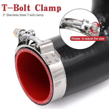 90 Degree Elbow Coupler Silicone Hose 4-Ply ID 2.75-inch(70mm) - size: 2.75 Inch