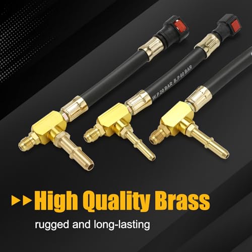 BETOOLL Digital Fuel Pressure Tester Kit - Fuel Pressure Gauge 0-300 PSI with 9.49,7.89,6.30 Fuel Line Fittings Automotive Test Tool Kit - size: Digital Fuel Pressure Test Kit