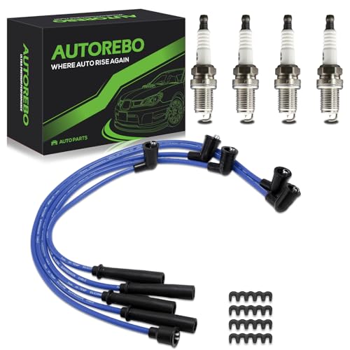 Set of 5PCS Ignition Spark Plug Wires 671-4138 9799 RC-TX99A & 4 Iridium Spark Plugs Set Compatible with Toyota 4Runner Pickup 1989-1992 L4 2.4L 7mm Petrol # replace 55920 90919-21450 - size: 9799